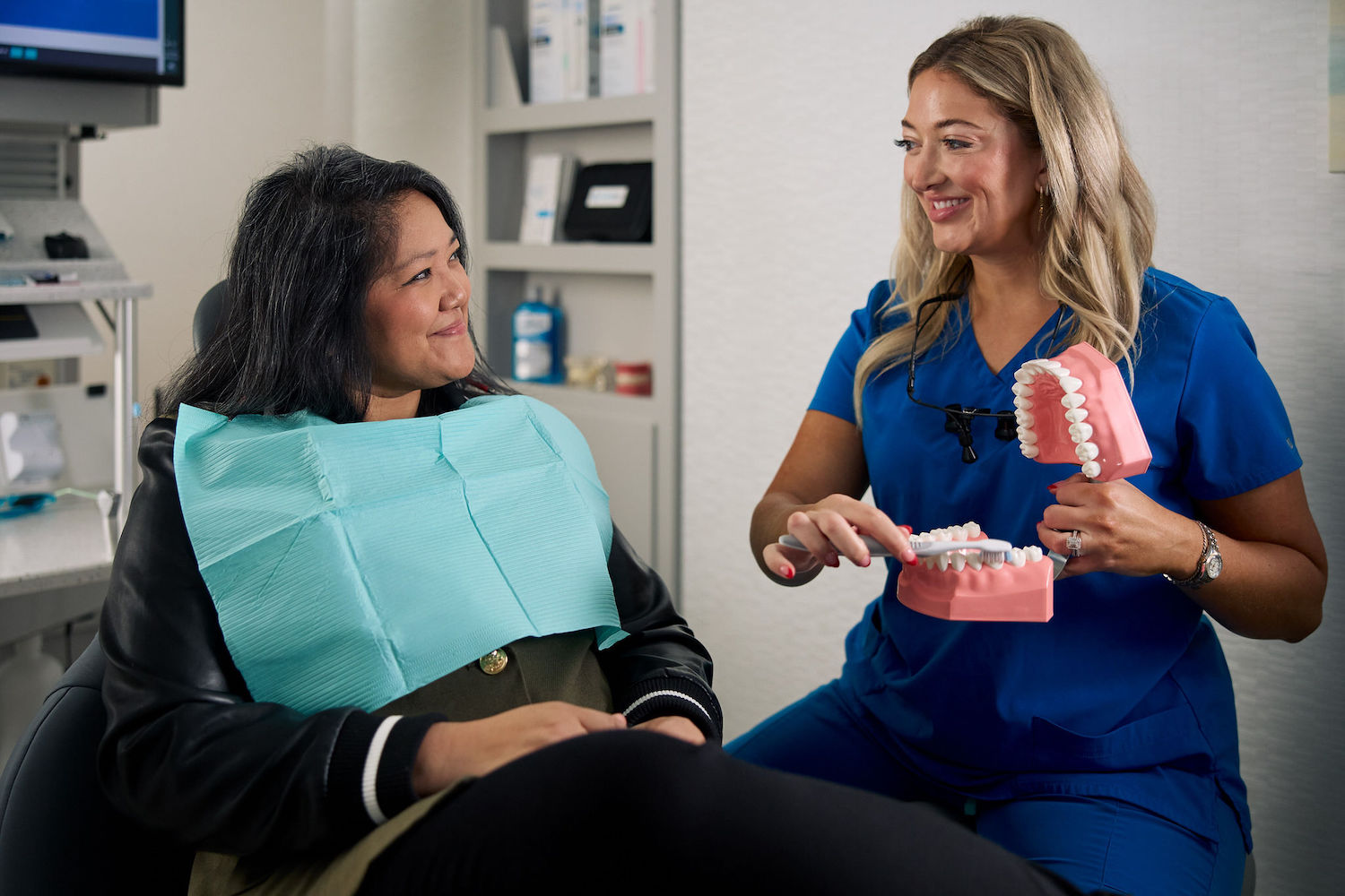 tooth sensitivity, provider at CarolinasDentist educates patient