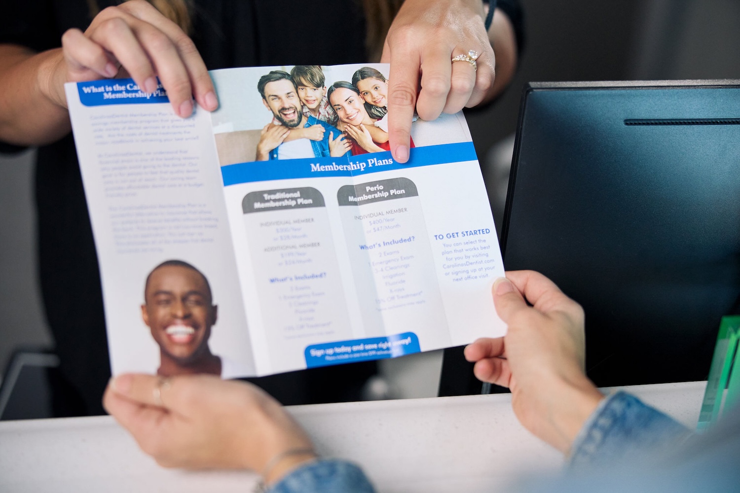 flexible payment options, in house membership plan