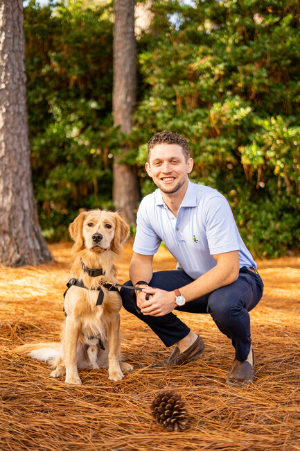 WAYNE the facility support dog at CarolinasDentist with Dr. Bodah in Wilmington at The Pointe